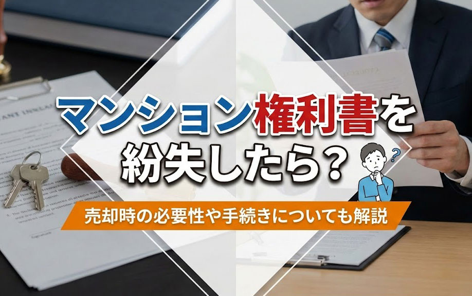 マンション権利書を紛失したら？売却時の必要性や手続きについても解説の画像