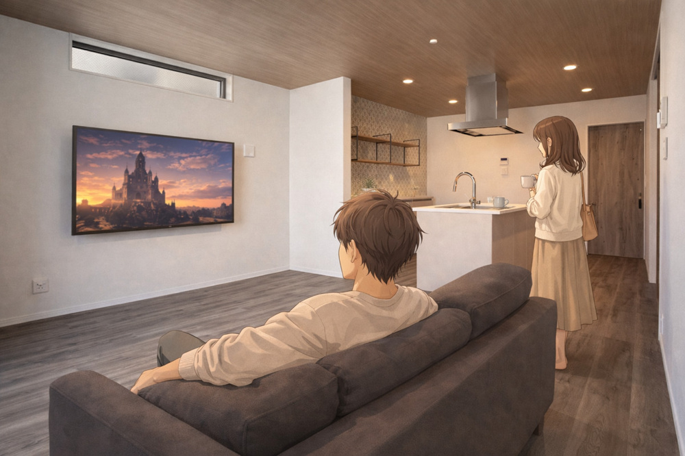 【近日公開】アイランドキッチンと「ただいま手洗い」で、暮らしが心地よい家の画像