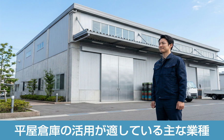 平屋倉庫の活用が適している主な業種