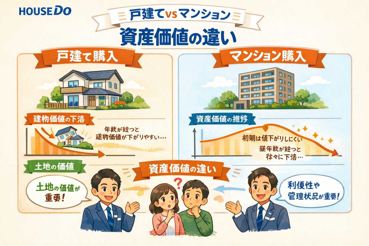 戸建てとマンションの資産価値の違いは?購入前に知るべき選び方のコツの画像