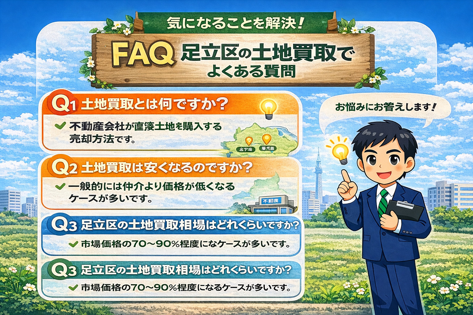 足立区土地買取FAQ