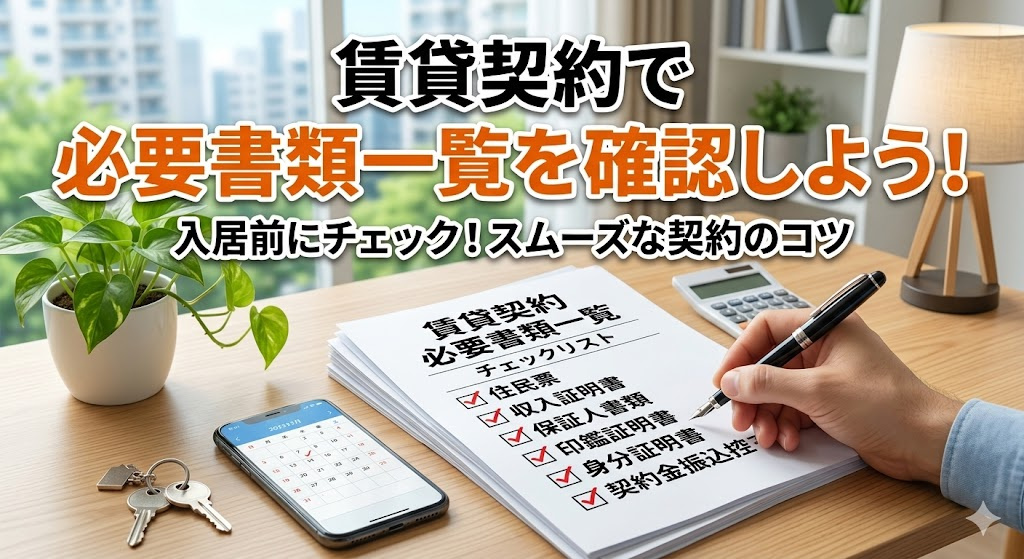 賃貸契約で必要書類一覧を確認しよう！流れや準備のコツも紹介の画像
