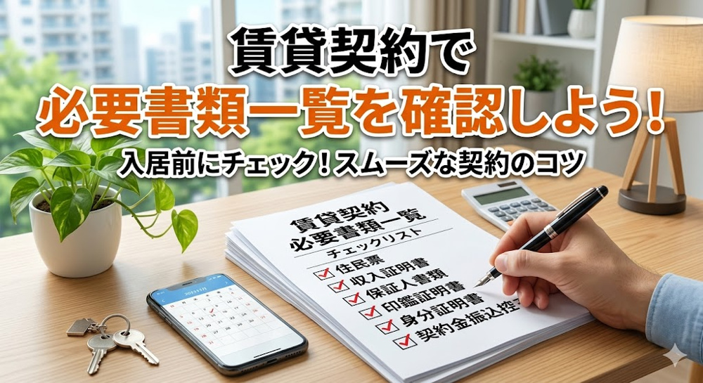 賃貸契約で必要書類一覧を確認しよう！流れや準備のコツも紹介の画像