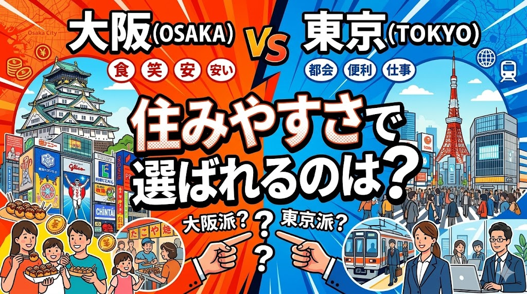 大阪と東京どちらが住みやすさで選ばれる？比較ポイントも紹介の画像