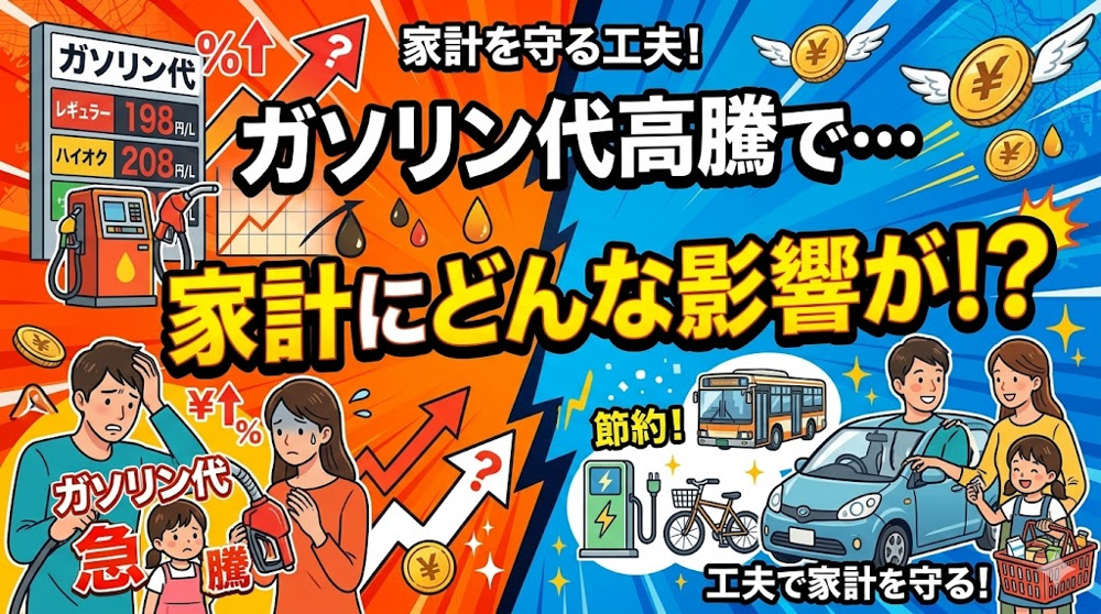 ガソリン代の高騰で家計にどんな影響がある？負担を減らす方法も紹介の画像