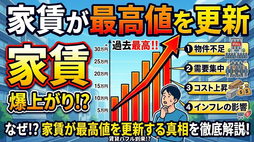 家賃が最高値を更新する理由とは？連続上昇の現状と背景を解説の画像