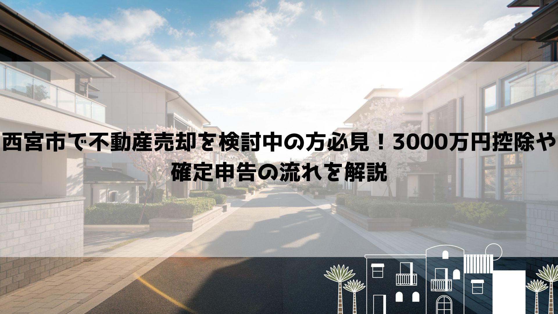 【2026年最新】西宮市で不動産売却を検討中の方必見！3000万円控除や確定申告の流れを解説の画像
