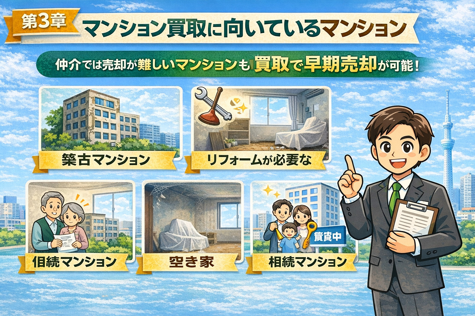 マンション買取に向いているマンションの特徴