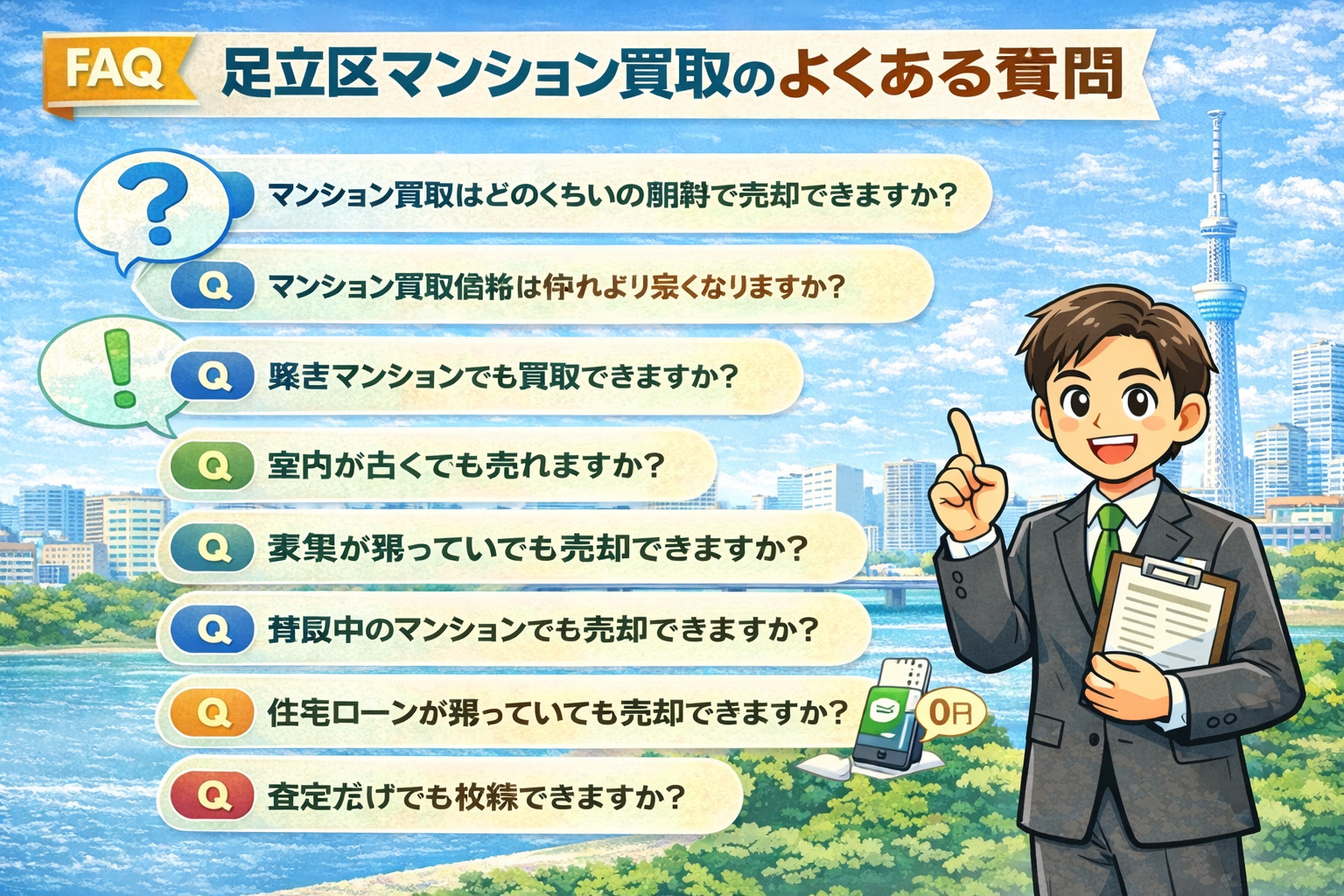 足立区マンション買取のよくある質問