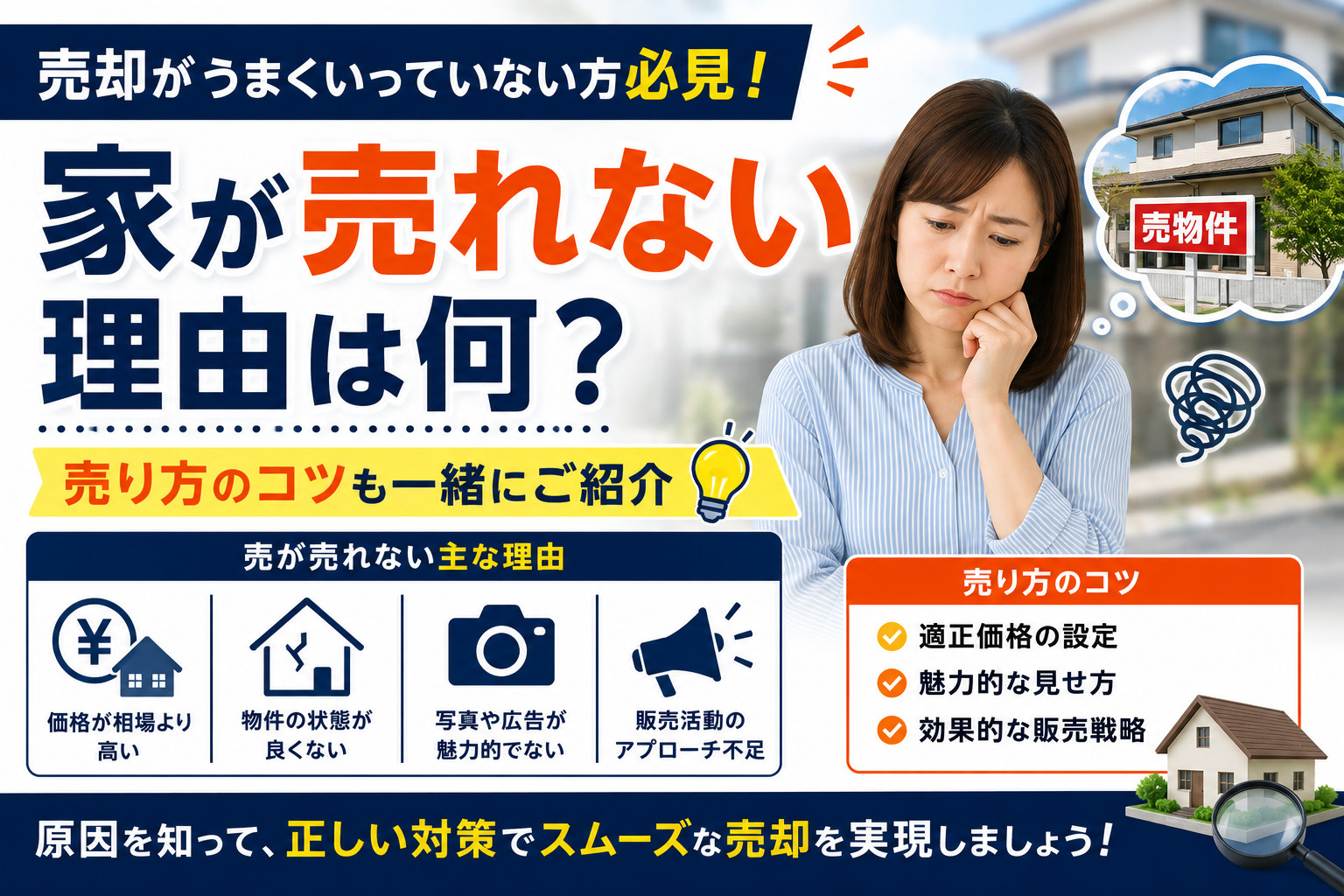 【福岡市版】売却がうまくいっていない方必見！家が売れない理由は何？売り方のコツも一緒にご紹介の画像