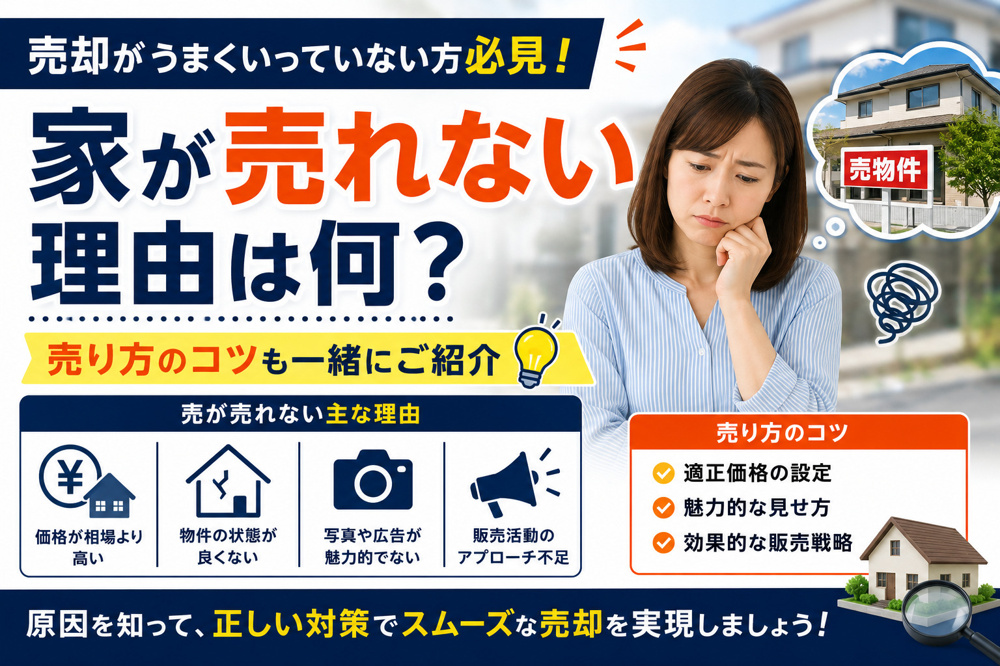 【福岡市版】売却がうまくいっていない方必見！家が売れない理由は何？売り方のコツも一緒にご紹介の画像