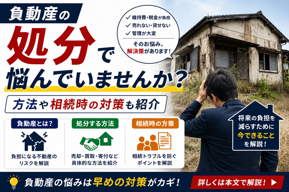 負動産の処分で悩んでいませんか 方法や相続時の対策も紹介の画像