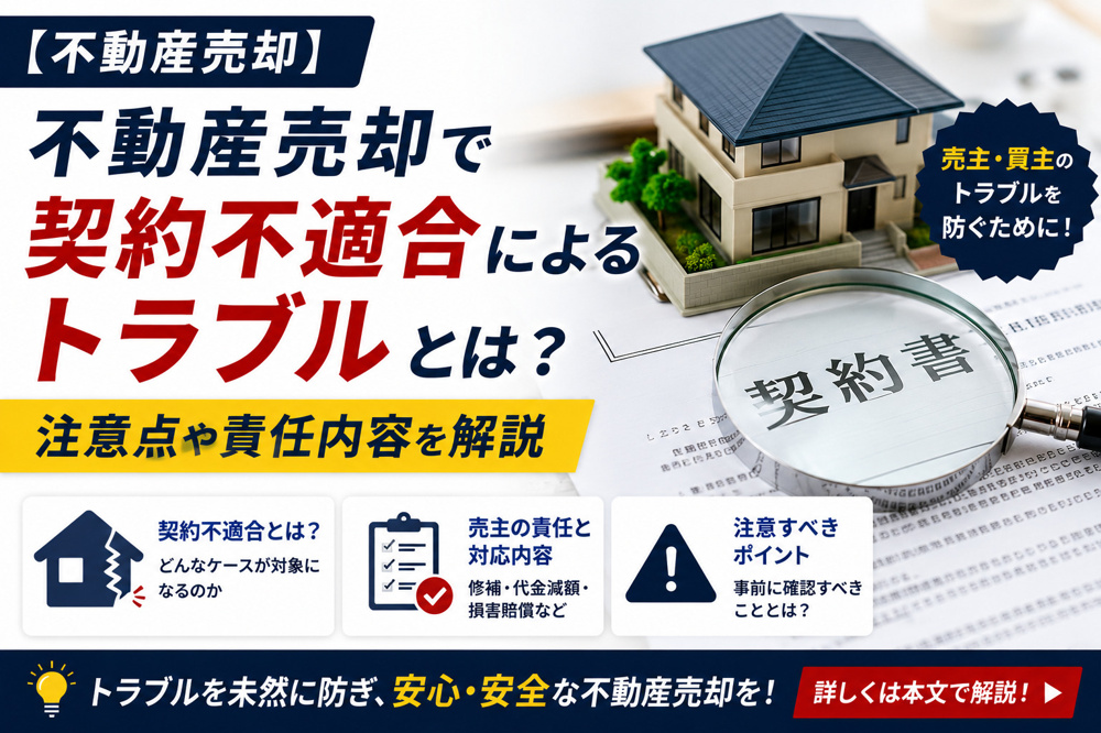 【不動産売却】不動産売却で契約不適合によるトラブルとは？注意点や責任内容を解説の画像
