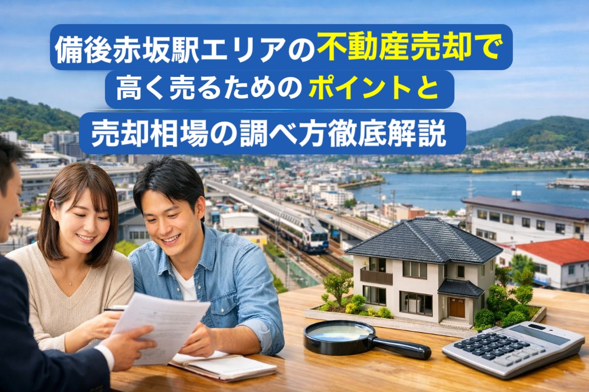 備後赤坂駅エリアの不動産売却で高く売るためのポイントと売却相場の調べ方徹底解説の画像