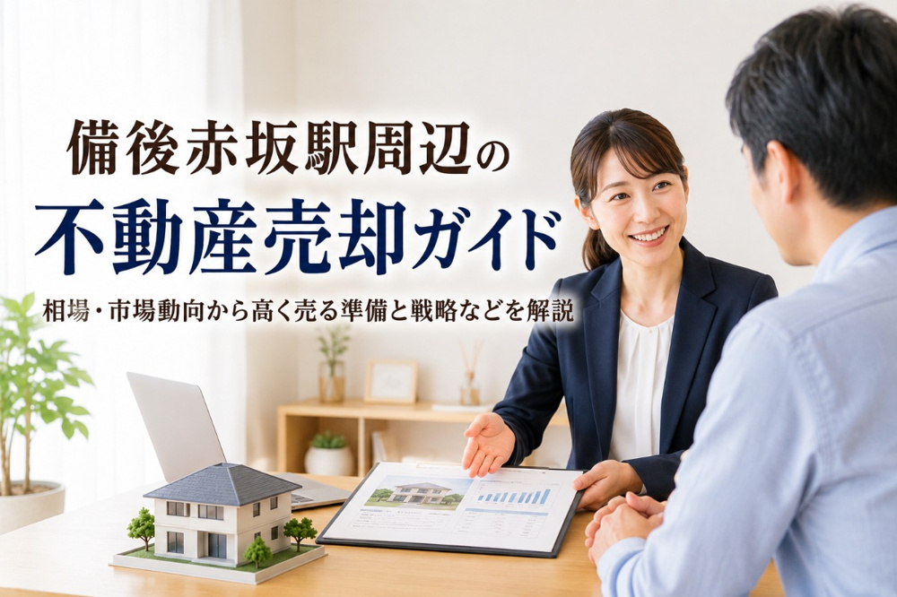 備後赤坂駅周辺の不動産売却ガイド｜相場・市場動向から高く売る準備と戦略などを解説の画像