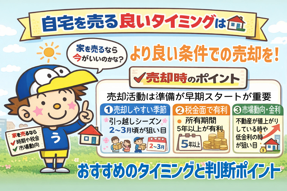 自宅売却を考えるなら時期選びが大切！おすすめのタイミングと判断ポイントをご紹介の画像