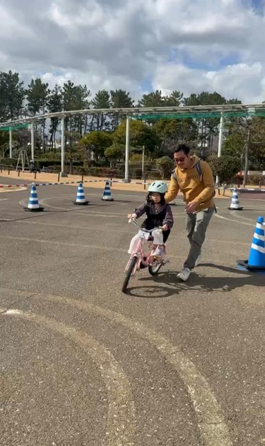 自転車練習の画像