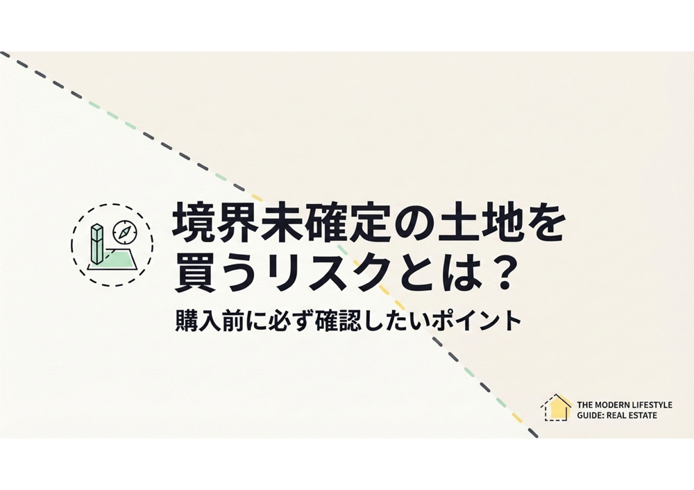 境界未確定の土地を買うリスクとは？の画像