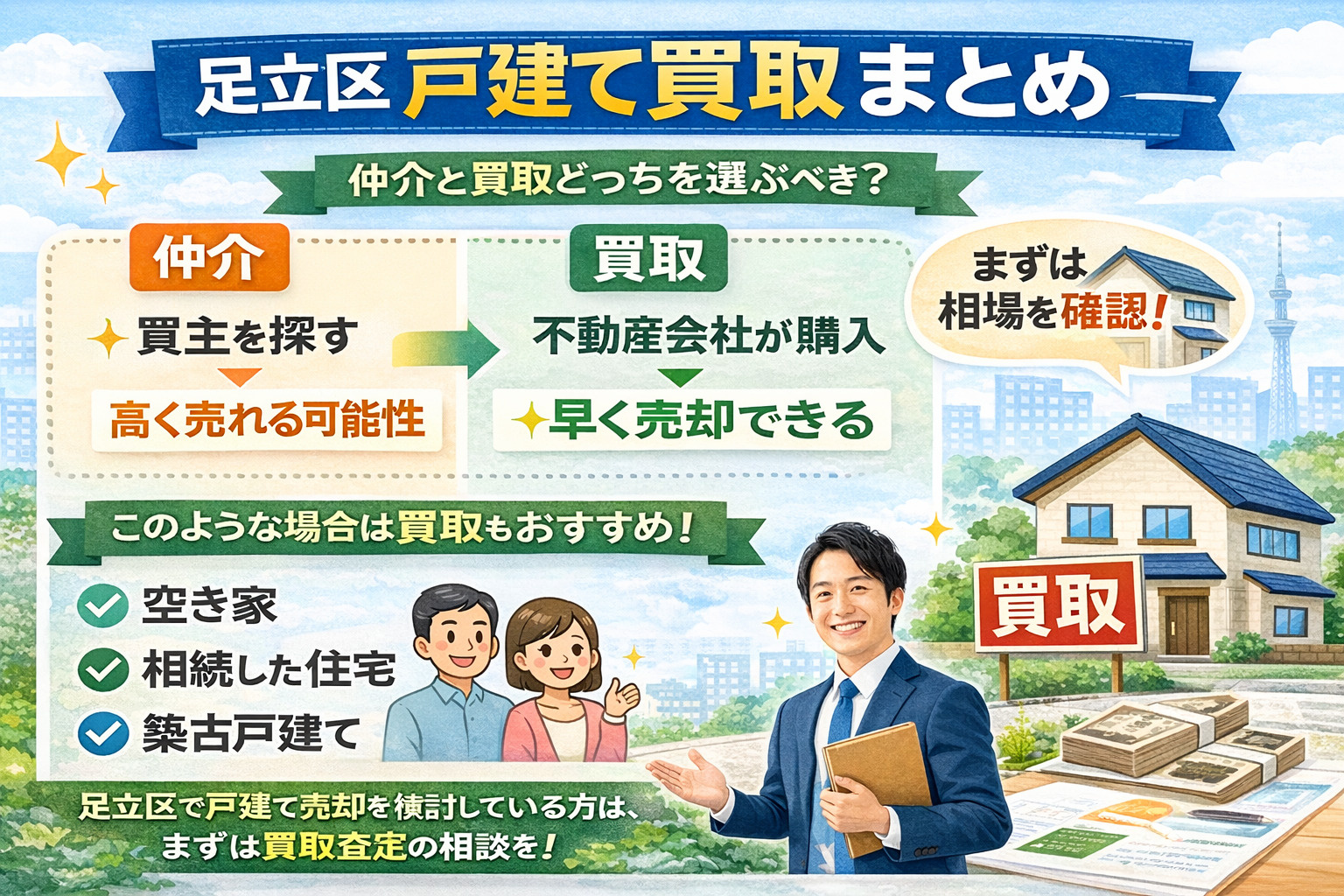 足立区戸建て買取まとめ