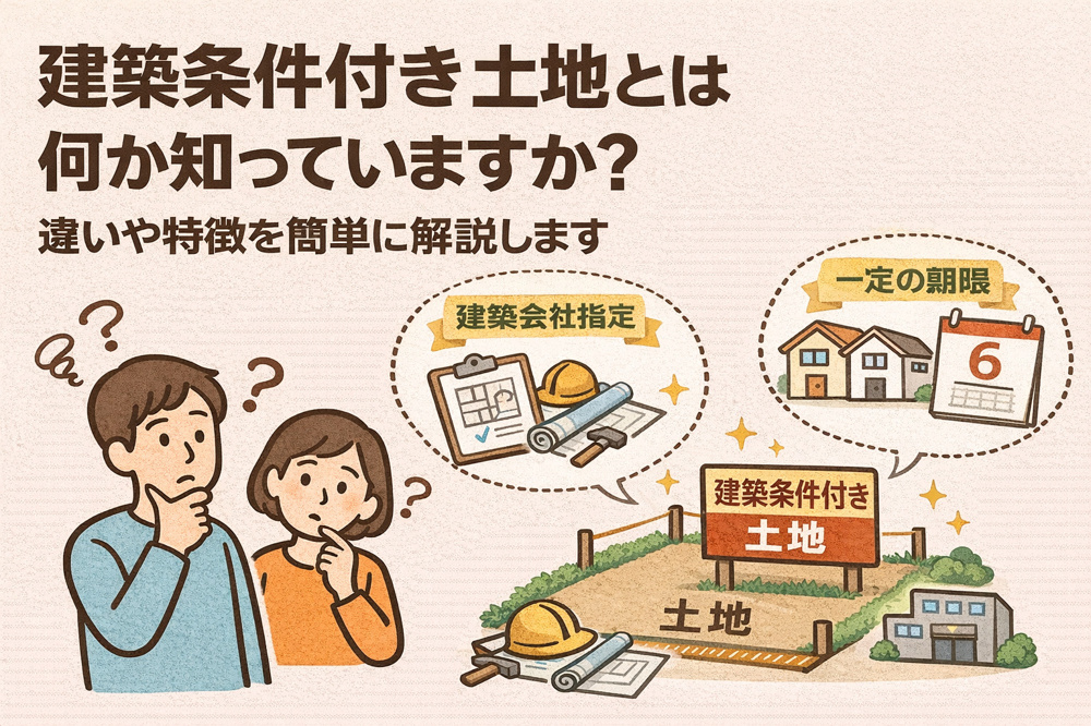 建築条件付き土地とは何か知っていますか？違いや特徴を簡単に解説しますの画像