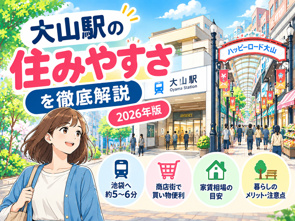 大山駅の住みやすさは？家賃相場・治安・商店街・再開発を解説【2026年版】の画像