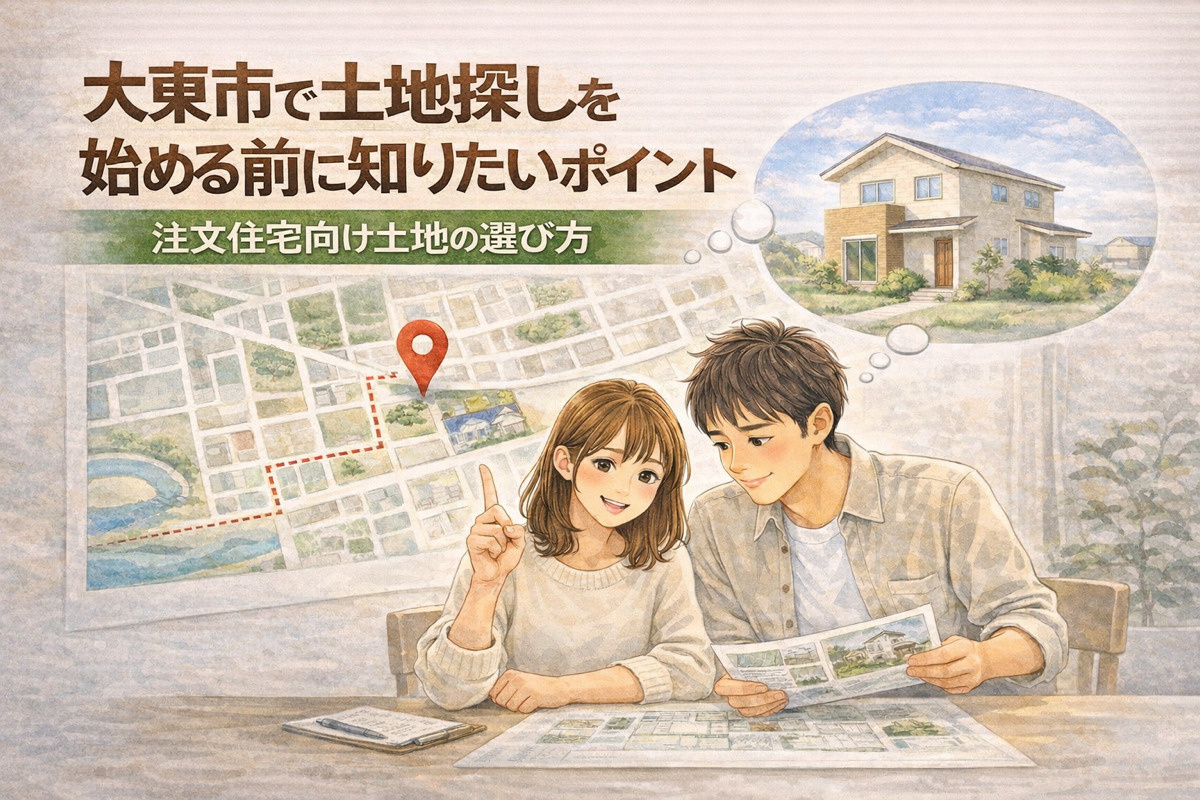 大東市で土地探しをする人が最初に知るべき5つのこと｜注文住宅で失敗しにくい進め方の画像