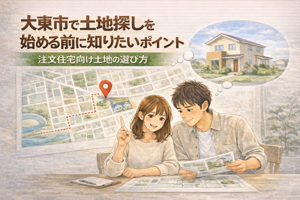 大東市で土地探しをする人が最初に知るべき5つのこと｜注文住宅で失敗しにくい進め方の画像