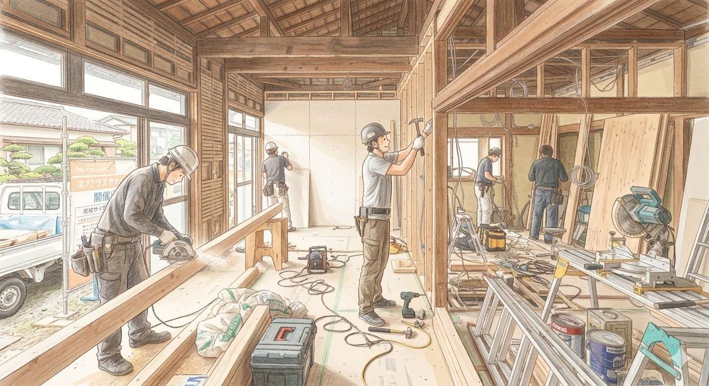 表層リフォームとスケルトンリフォームの違いとは？の画像