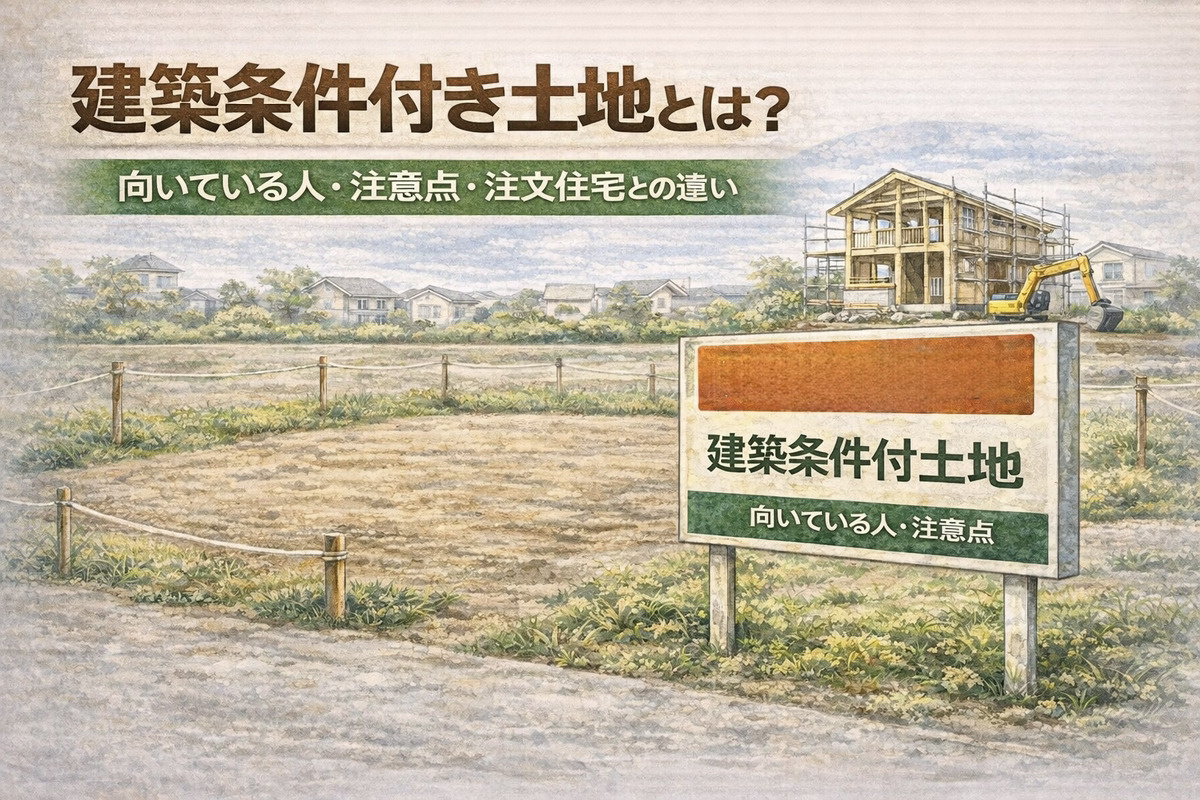 大東市で建築条件付き土地とは？向いている人・注意点・注文住宅との違いをわかりやすく解説の画像