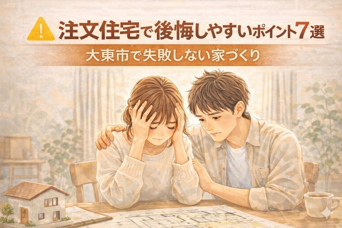注文住宅で後悔しやすいポイント7選｜大東市で失敗しない家づくりの画像