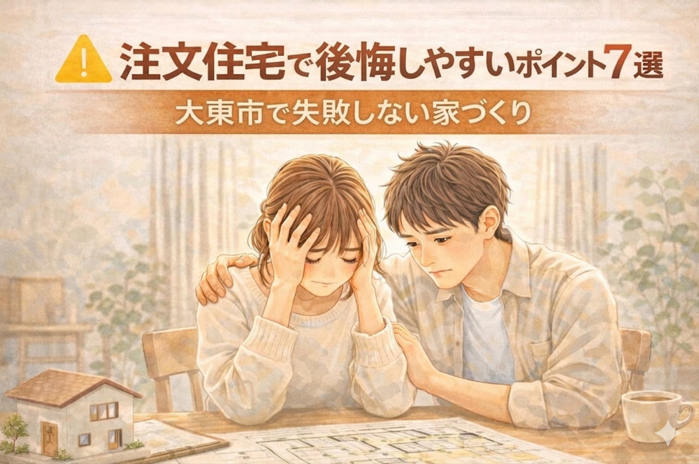 注文住宅で後悔しやすいポイント7選｜大東市で失敗しない家づくりの画像