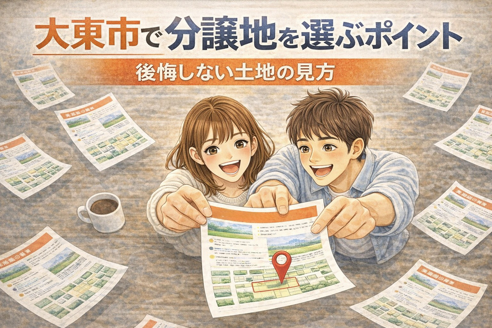 大東市で分譲地を選ぶポイント｜後悔しない土地の見方と注意点｜三笠工務店の画像