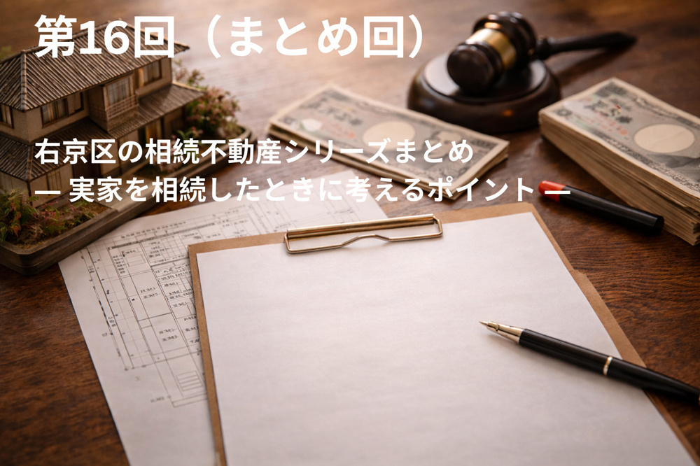 右京区の相続不動産シリーズまとめ― 実家を相続したときに考えるポイント ―の画像