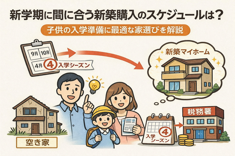 新学期に間に合う新築購入のスケジュールは？子供の入学準備に最適な家選びを解説の画像