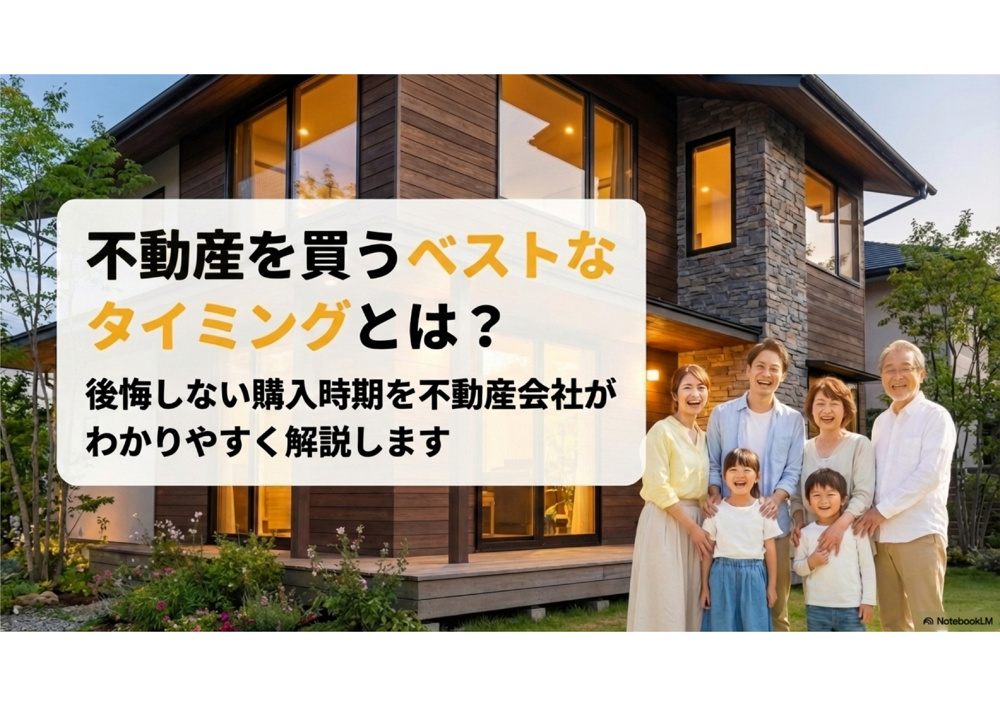 不動産を買うベストなタイミングとは？の画像