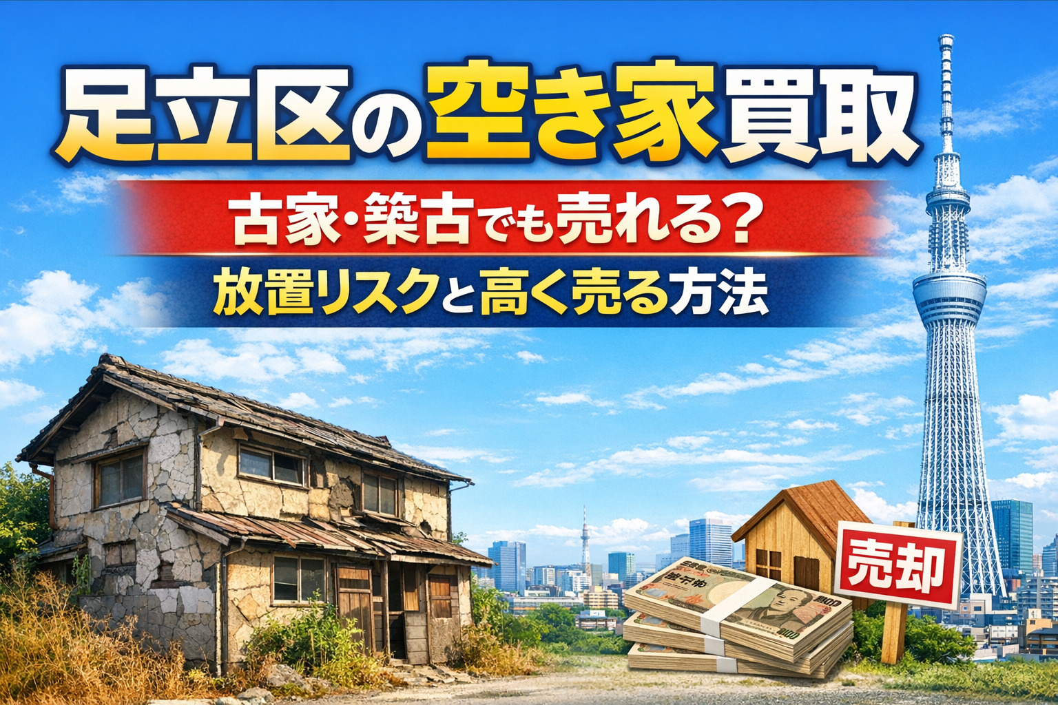 【2026年最新版】足立区の空き家買取｜古家・築古でも売れる？放置リスクと高く売る方法を徹底解説｜不動産のみらいの画像