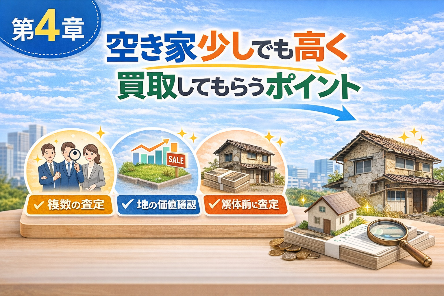 空き家を少しでも高く買取してもらうポイント
