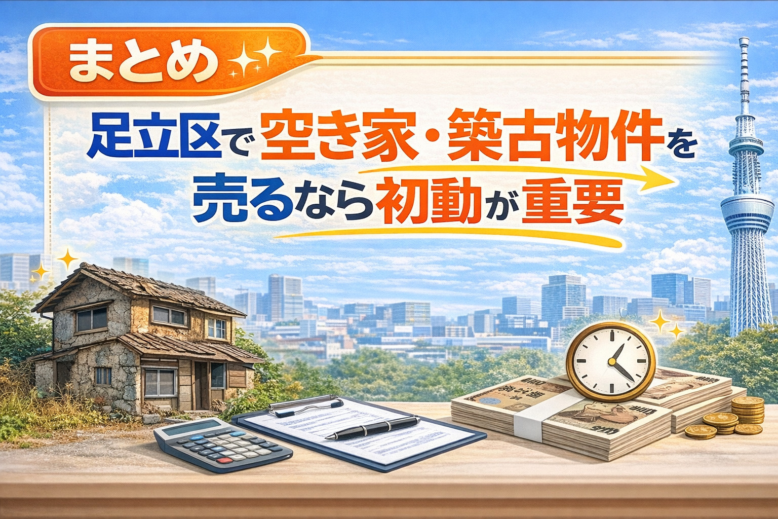 足立区で空き家・築古物件を売るなら初動が重要