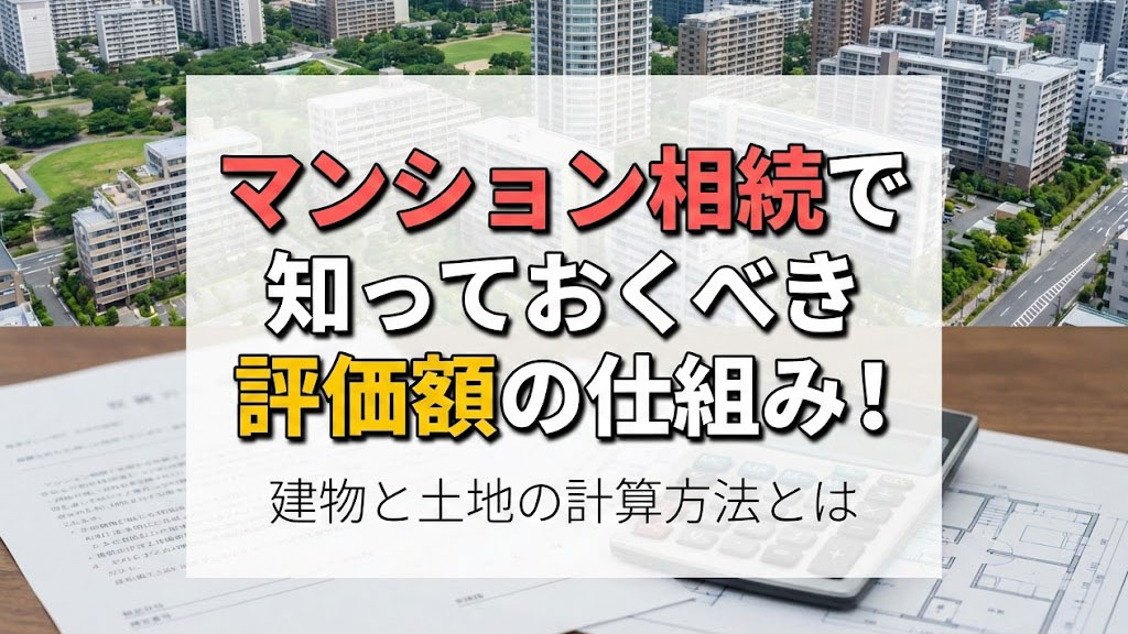 マンション相続で知っておくべき評価額の仕組み！建物と土地の計算方法とはの画像