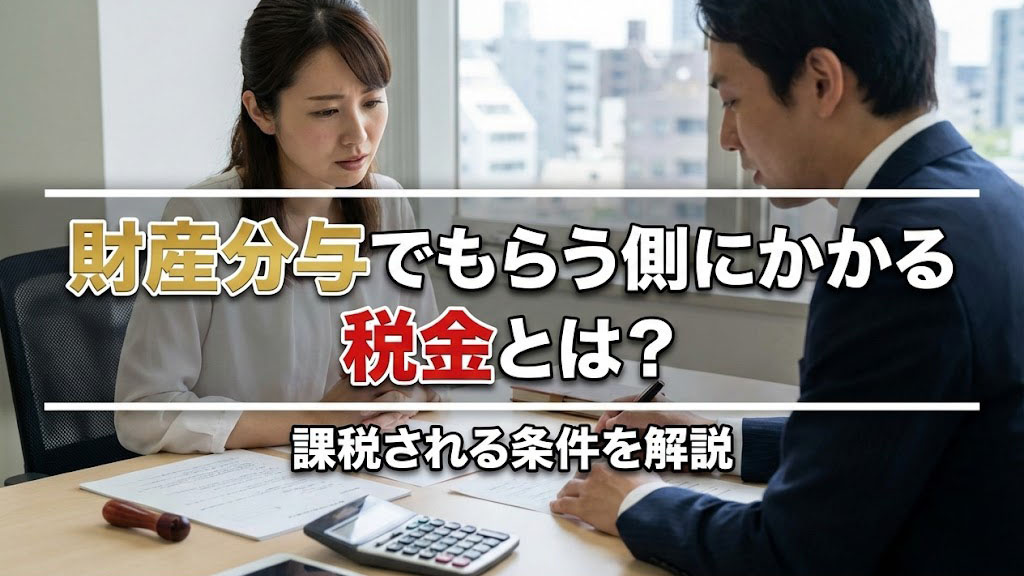 財産分与でもらう側にかかる税金とは？課税される条件を解説の画像