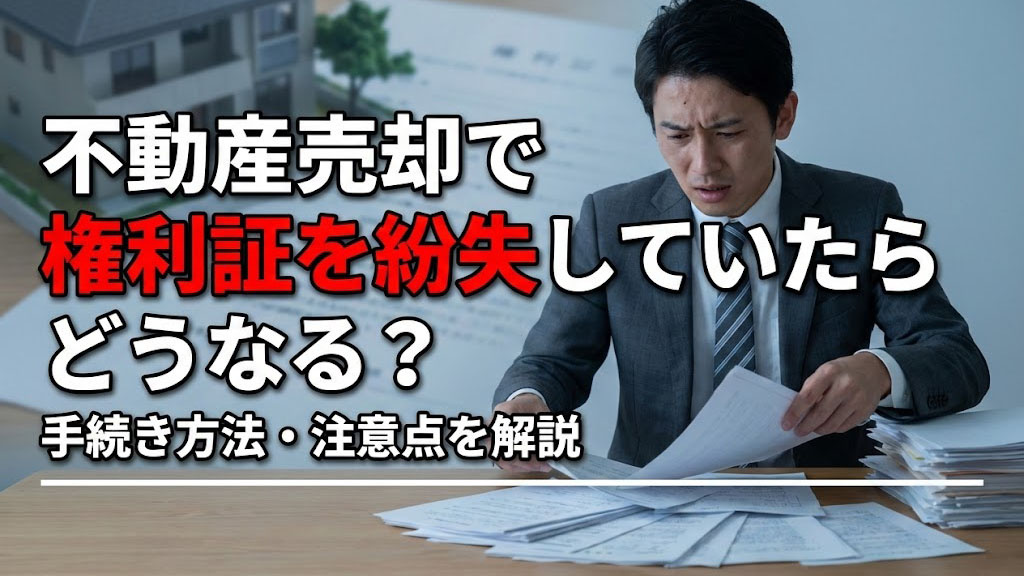 不動産売却で権利証を紛失していたらどうなる？手続き方法・注意点を解説の画像