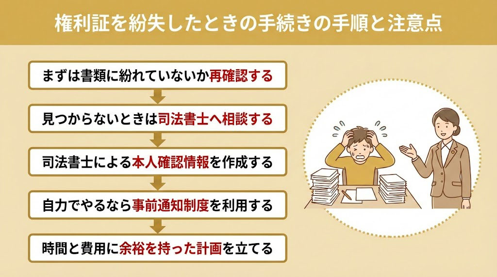 権利証を紛失したときの手続きの手順と注意点