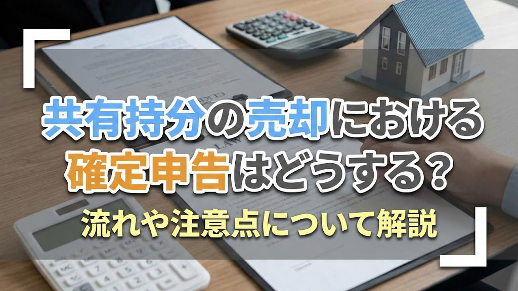 共有持分の売却における確定申告はどうする？流れや注意点について解説