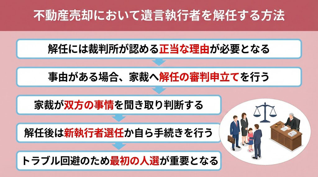 不動産売却において遺言執行者を解任する方法