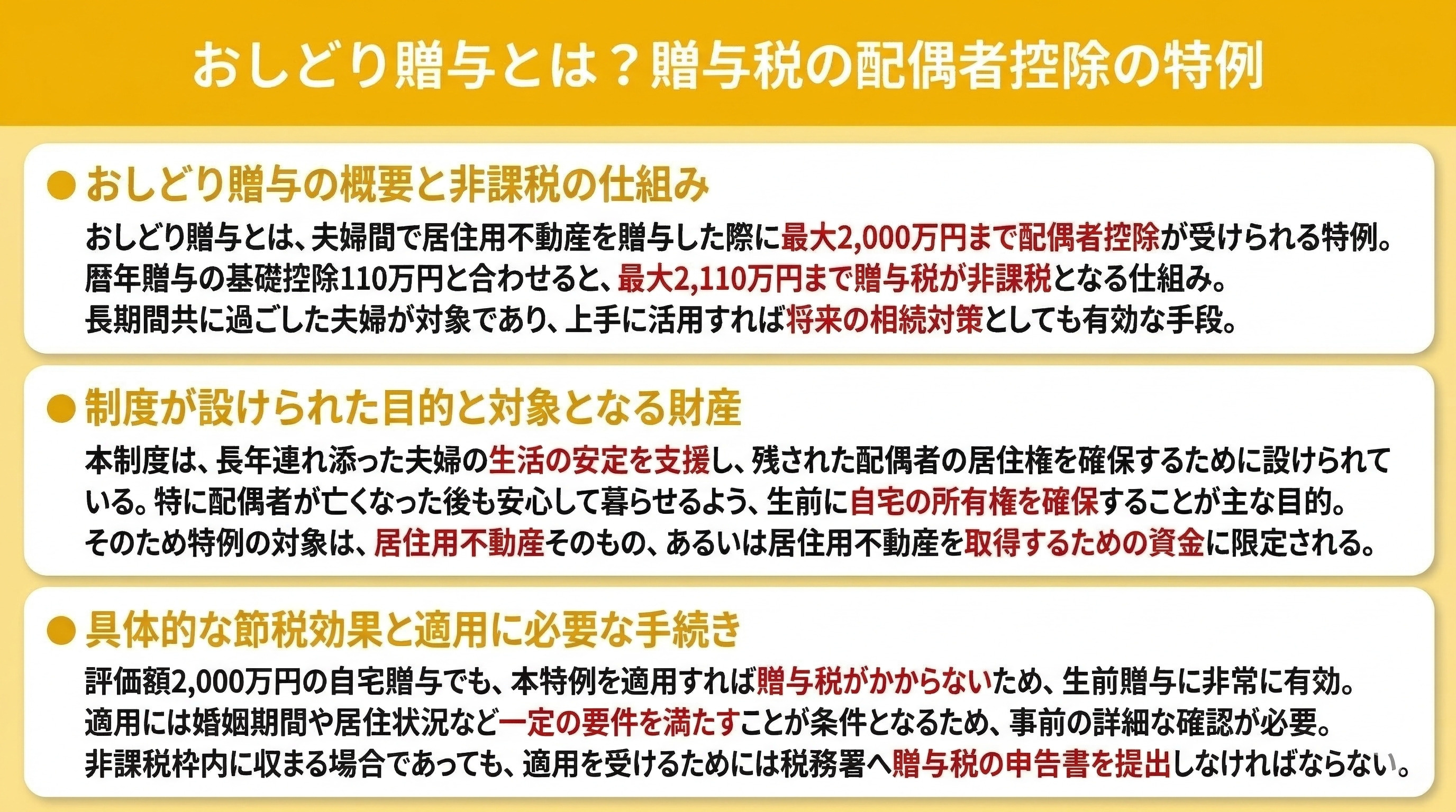 おしどり贈与とは？贈与税の配偶者控除の特例