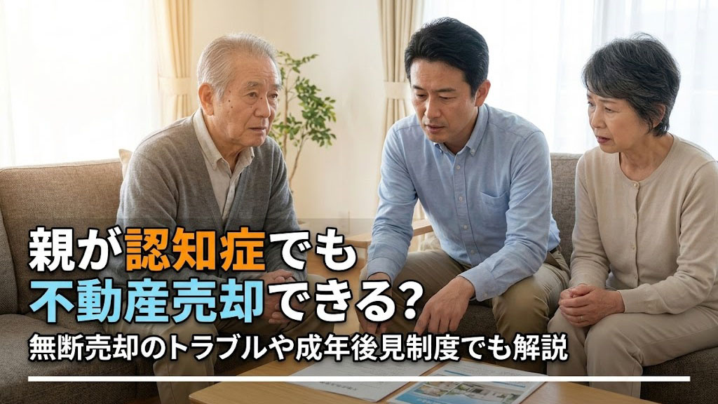 親が認知症でも不動産売却できる？無断売却のトラブルや成年後見制度も解説の画像