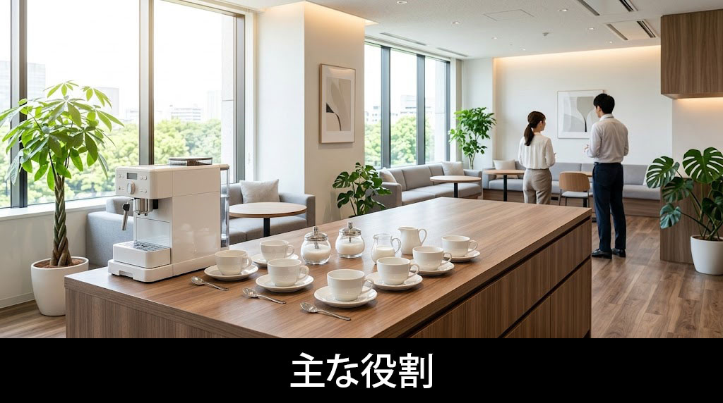 企業価値を高めるオフィス給湯室の主な役割