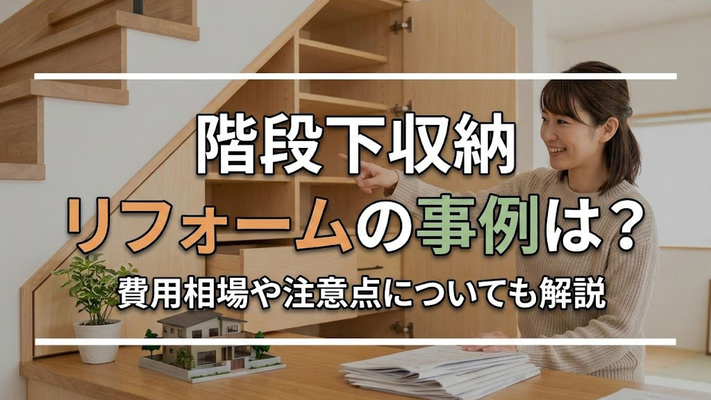 階段下収納リフォームの事例は？費用相場や注意点についても解説