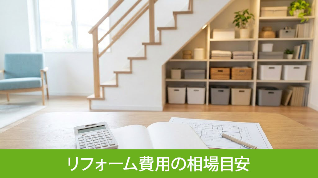 階段下収納を作るリフォーム費用の相場目安
