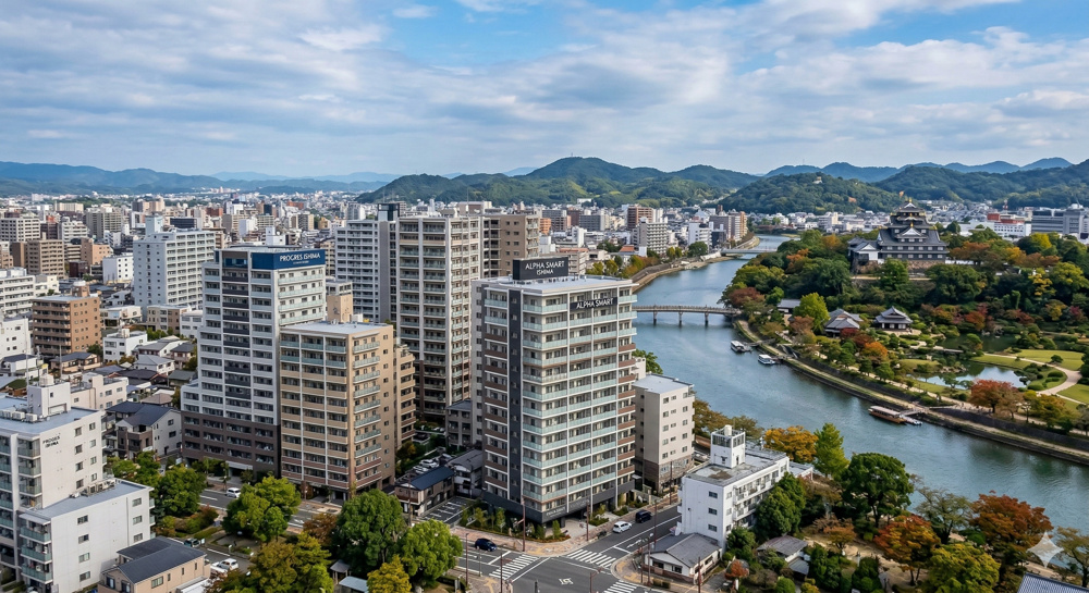 【究極攻略】岡山市北区のコンパクトマンション需要と 単身・DINKS層が選ぶべき「一生モノの資産」の正解の画像